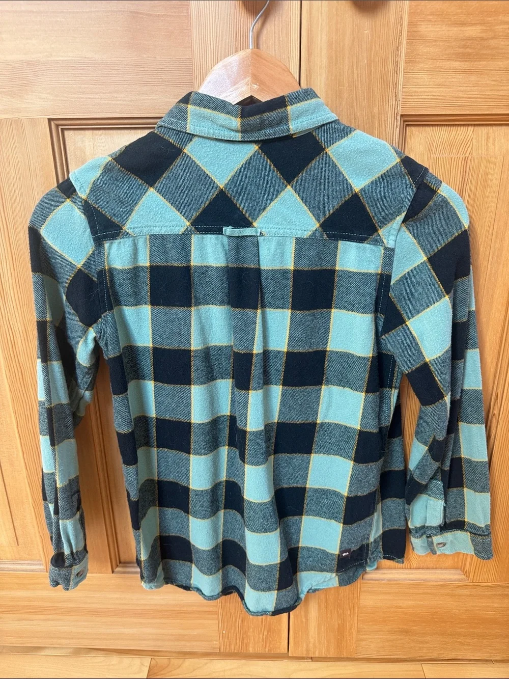 Tea Collection Black and Teal Plaid Button-Down Shirt